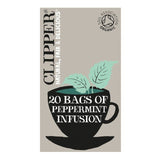 Clipper Organic Peppermint Tea Bags Infusion   20 per pack