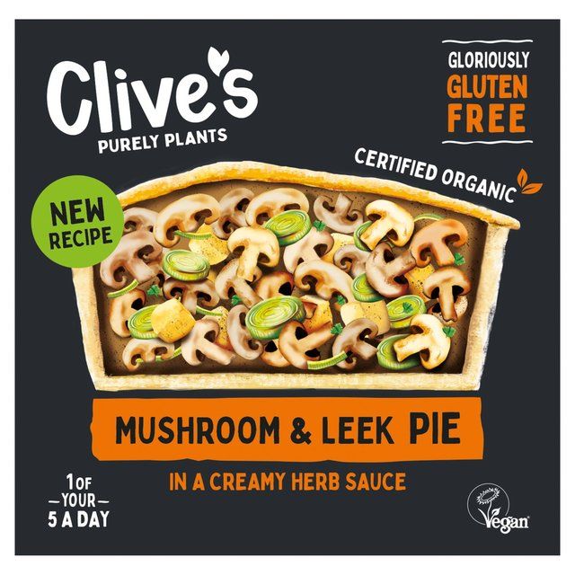 Clive's Organic Mushroom & Leek Gluten Free Pie   235g