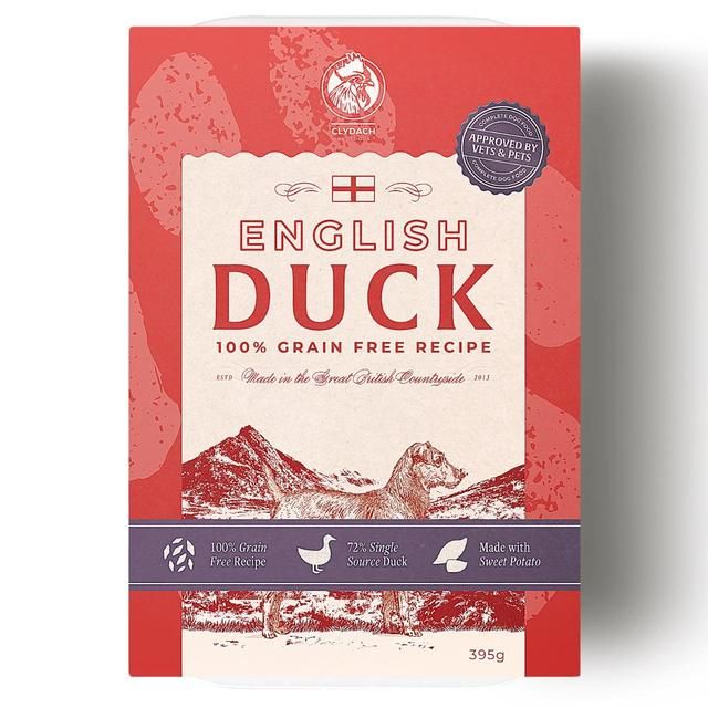 Clydach Farm Grain Free English Duck Wet Dog Food   395g