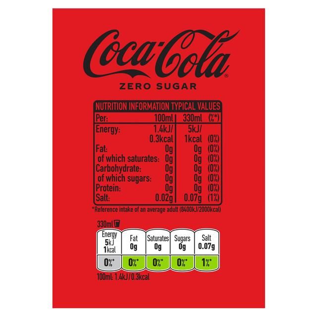 Coca-Cola Zero Sugar   18 x 330ml