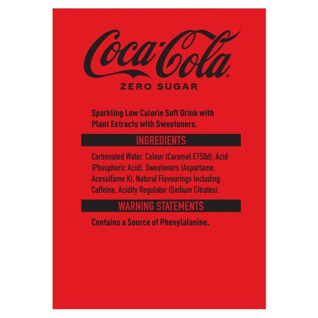 Coca-Cola Zero Sugar   4 x 250ml