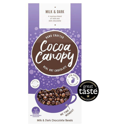 Cocoa Canopy Milk & Dark Crafted Hot Chocolate Beads   225g