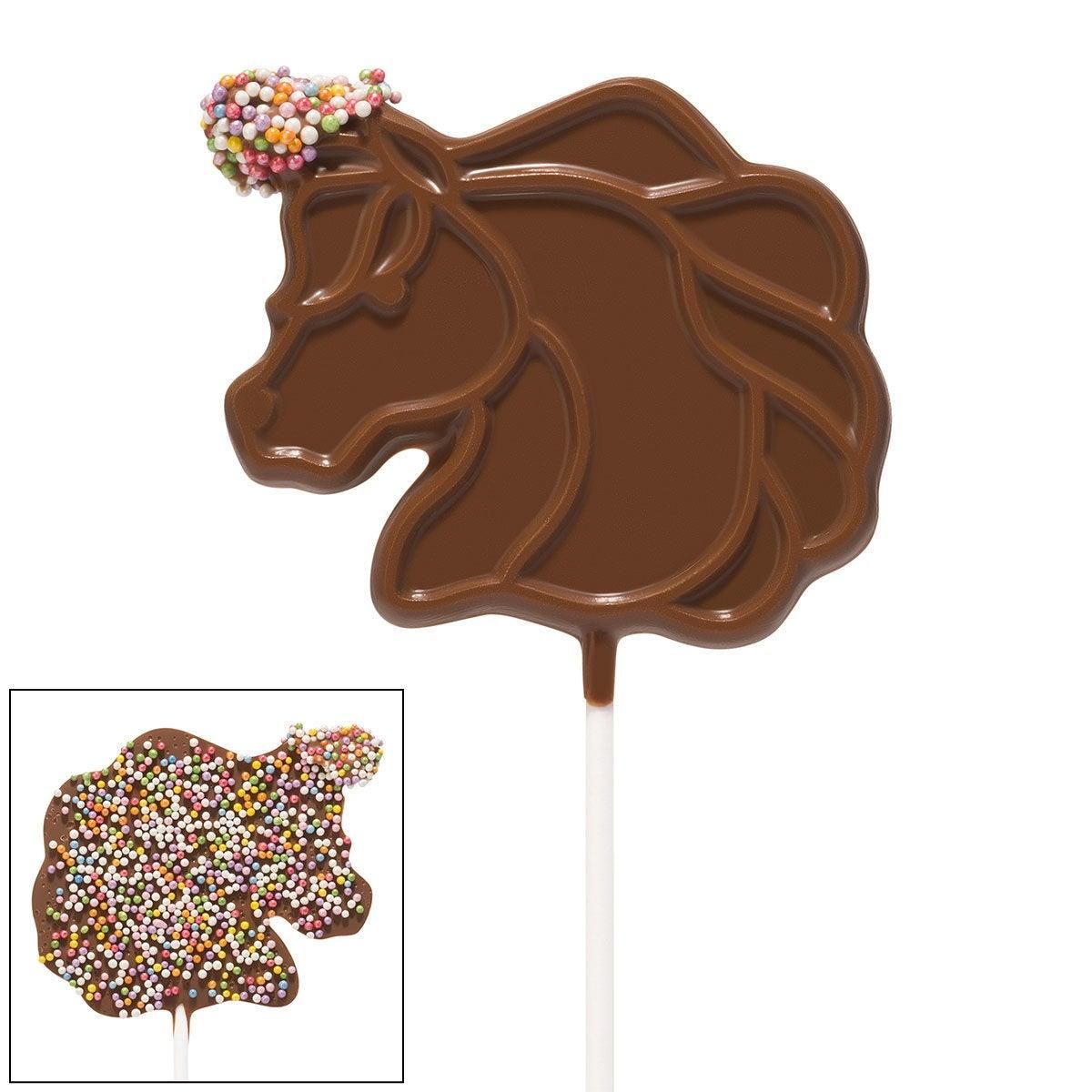 Cocoba Belgian Milk Chocolate Unicorn Lollipops, 15 x 35g