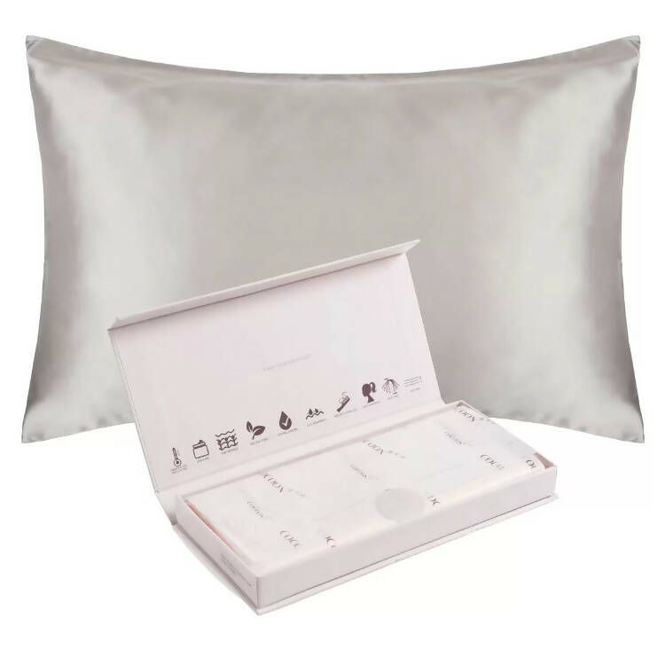 Cocoonzzz 100% Mulberry Silk Platinum Grey Pillowcase