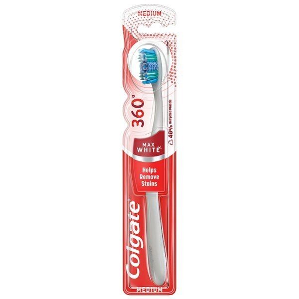 Colgate 360&amp;deg; Max White One Medium Toothbrush