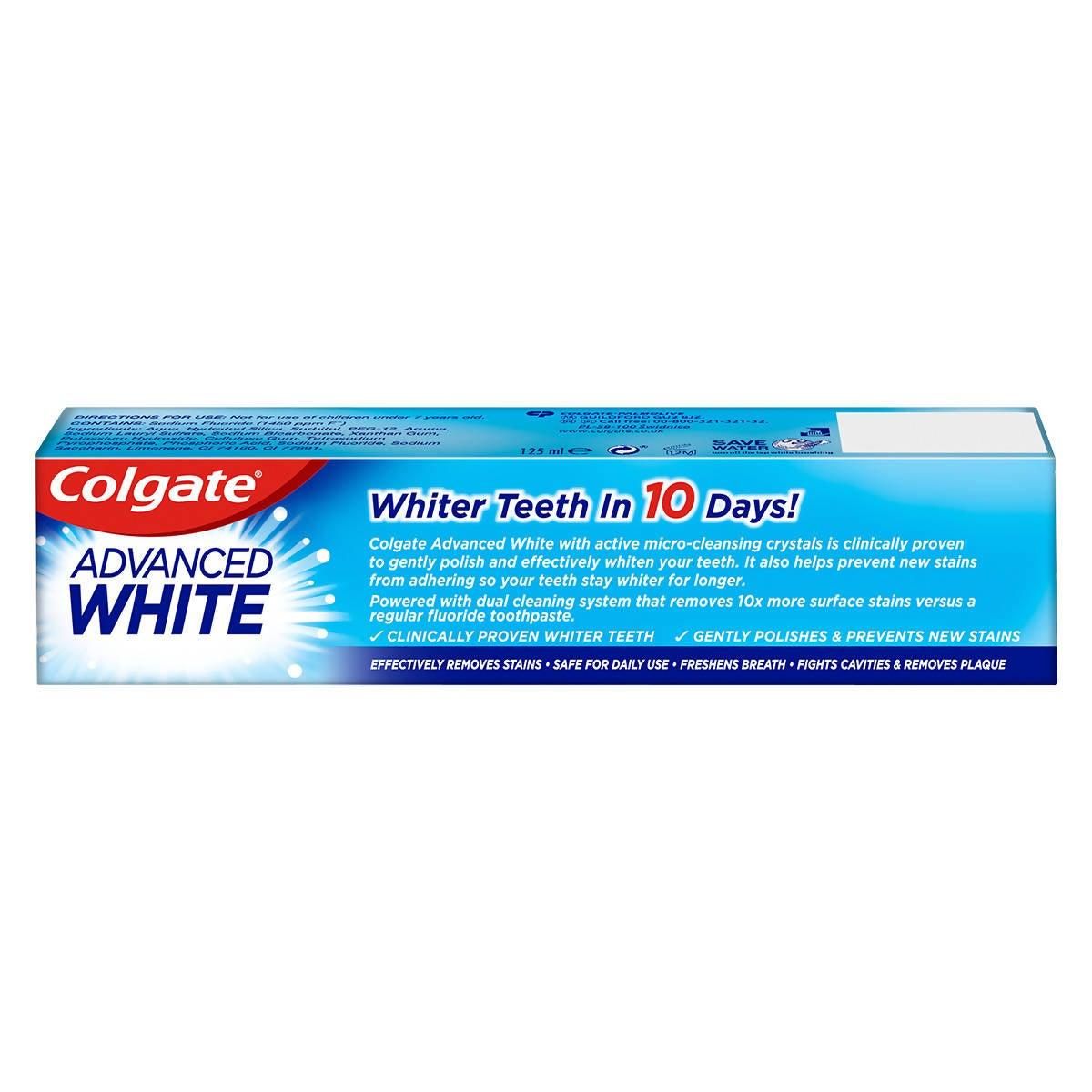 Colgate Advanced White Toothpaste, 6 x 125ml