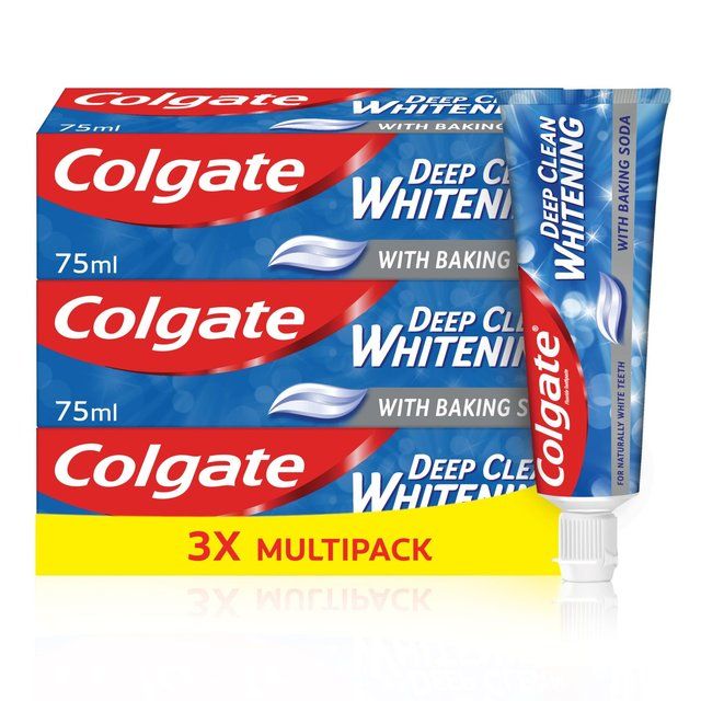 Colgate Deep Clean Whitening with Baking Soda Toothpaste   3 x 75ml