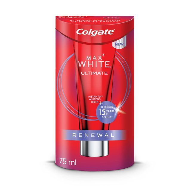 Colgate Max White Ultimate Renewal At Home Teeth Whitening Toothpaste   75ml