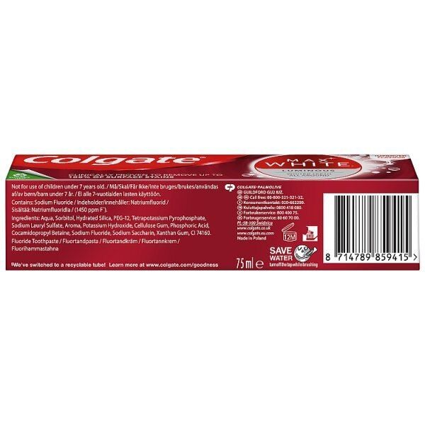 Colgate Max White&amp;nbsp;Luminous Mint Whitening Toothpaste 75ml