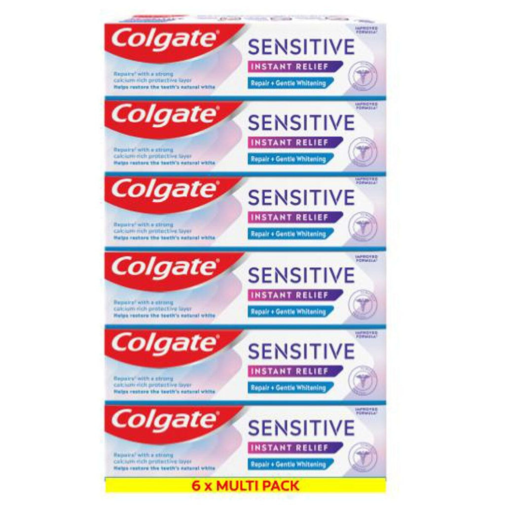 Colgate Sensitive Instant Relief Toothpaste, 6 x 75ml