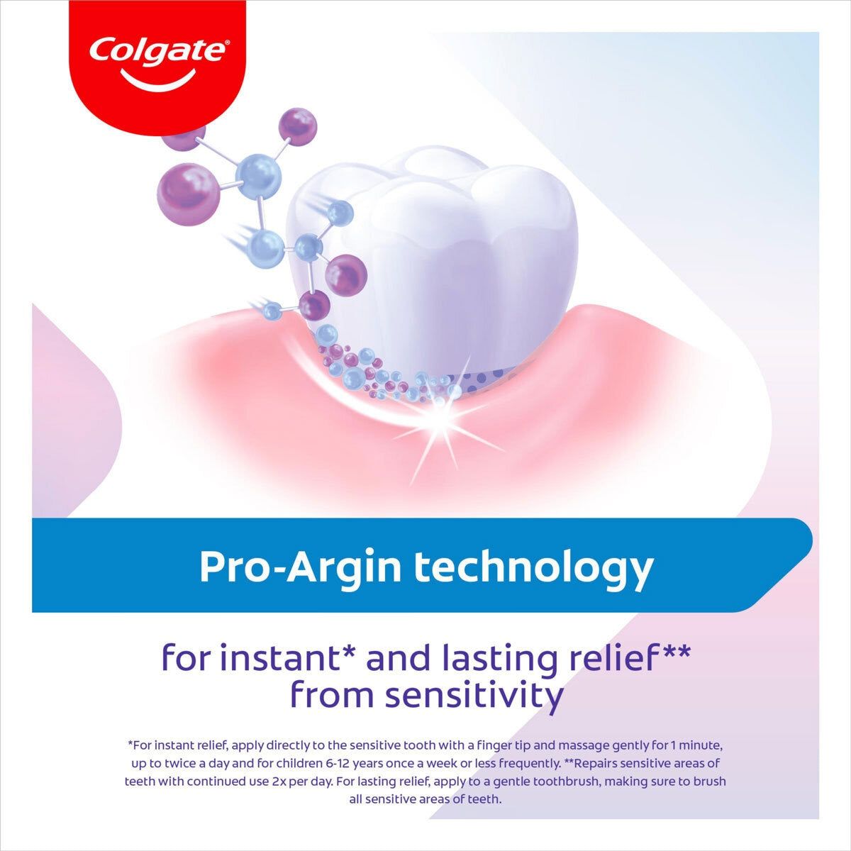 Colgate Sensitive Instant Relief Toothpaste, 6 x 75ml