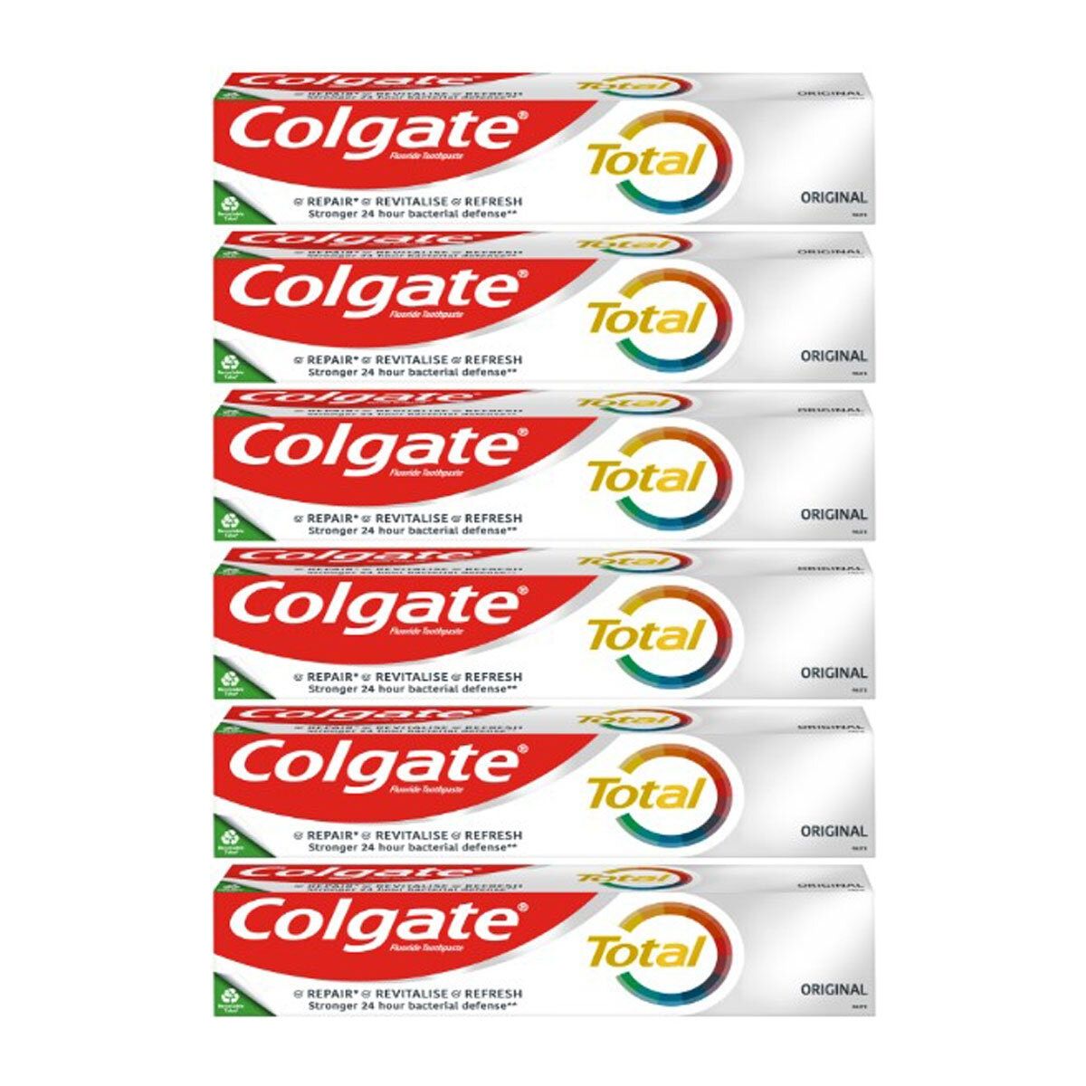 Colgate Toothpaste Total Original Care, 6 x 125ml