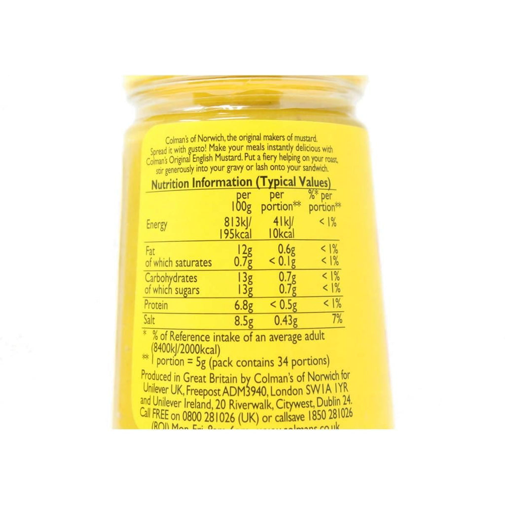 Colman's Original English Mustard, 4 x 170g