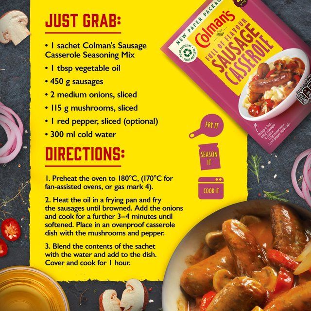 Colman's Sausage Casserole Recipe Mix    45g