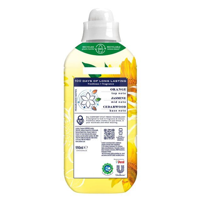 Comfort Fabric Conditioner Sunshiny Days 33 Washes   990ml