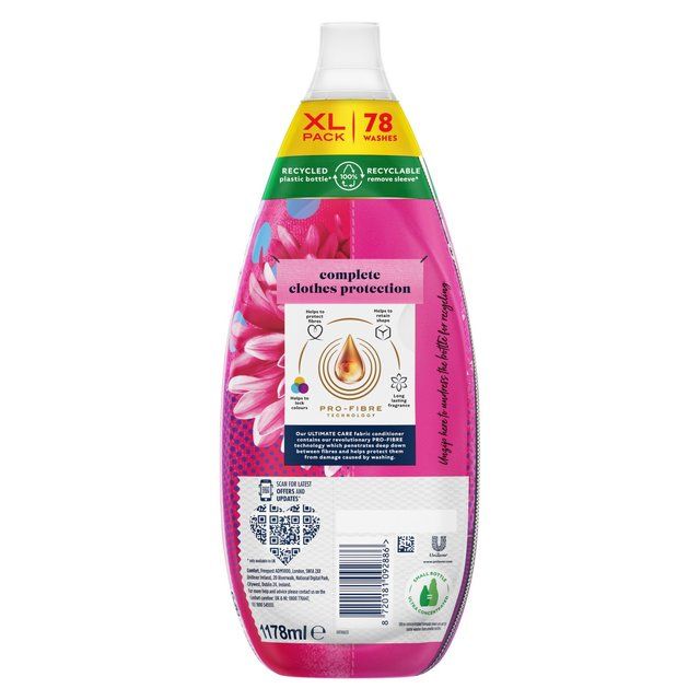 Comfort Ultimate Care Fuchsia Passion Fabric Conditioner 78 Wash    1.178L