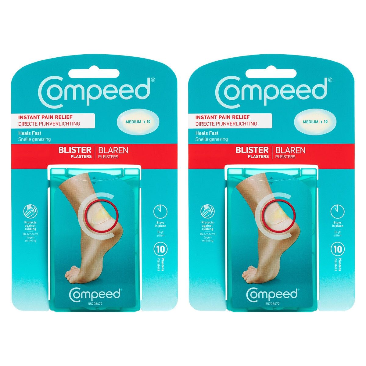 Compeed Blister Plasters, 2 x 10 Pack