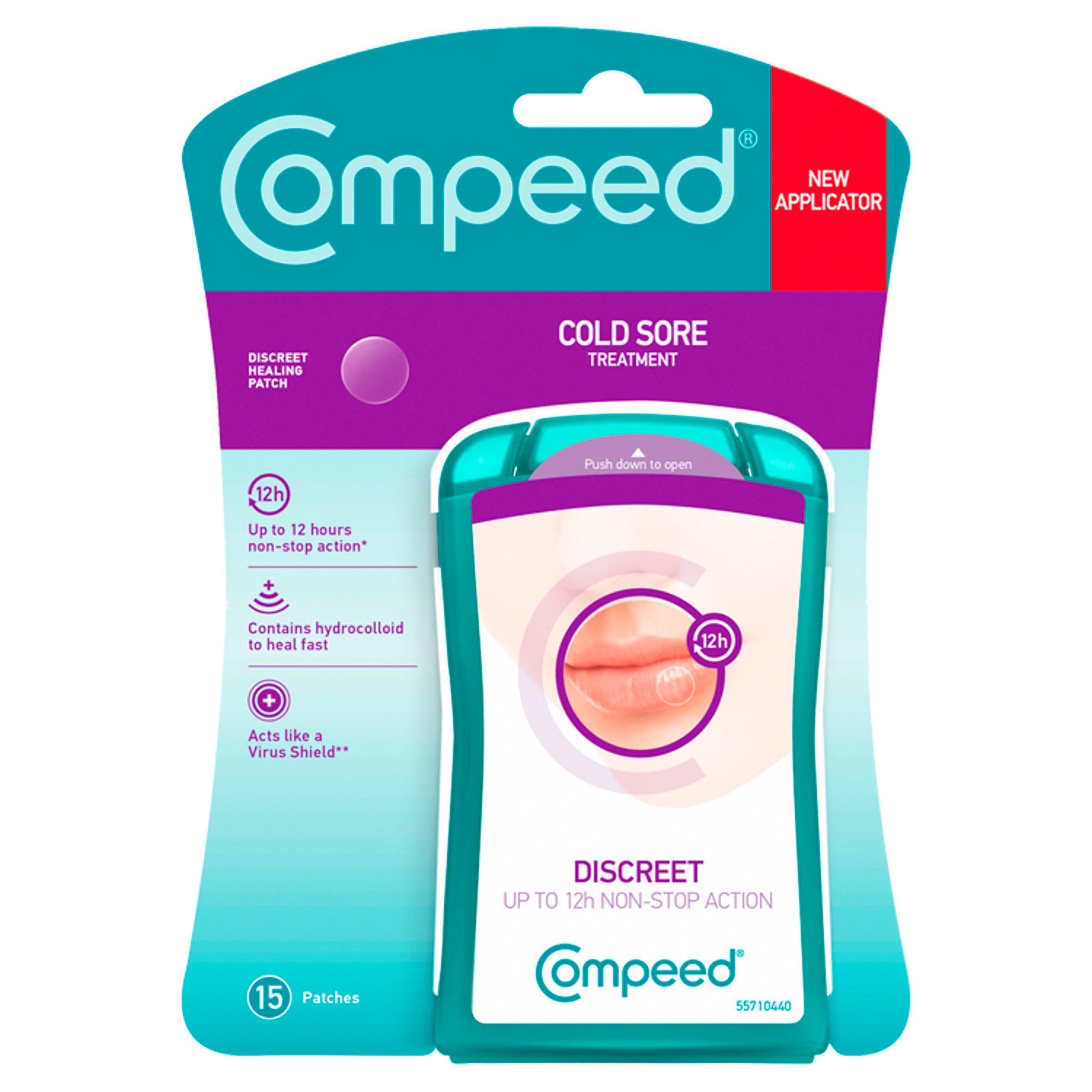 Compeed Cold Sore Invisible Patches, Medium x15