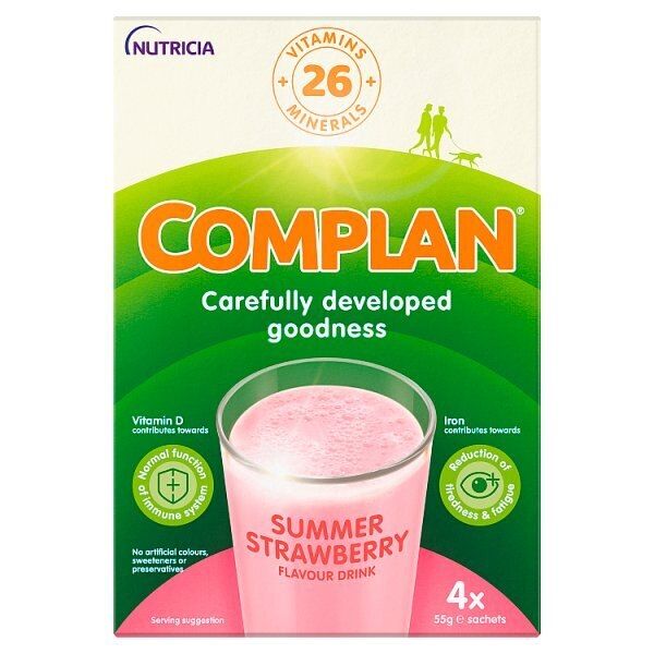 Complan Strawberry Nutritional Drink Sachet 4x55g