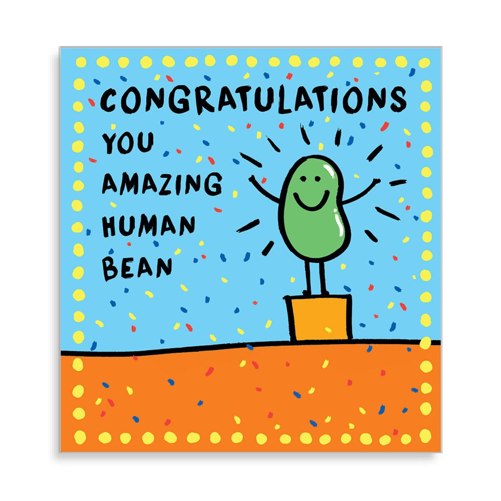 Congratulations Card Fun Amazing Human Bean Greeting Card