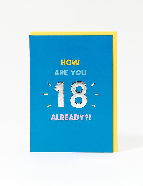 Contemporary 18th Birthday Card