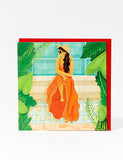 Contemporary Leaf Lady Art Card Default Title