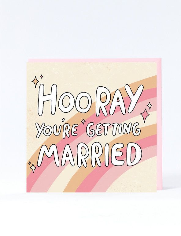 Contemporary Rainbow Wedding Card