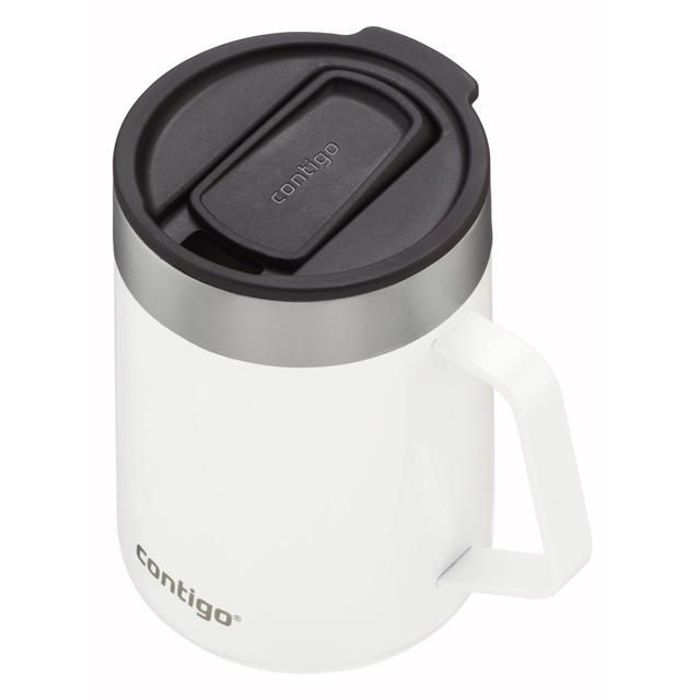 Contigo Streeterville Salt White Stainless Steel Desk Mug   420ml