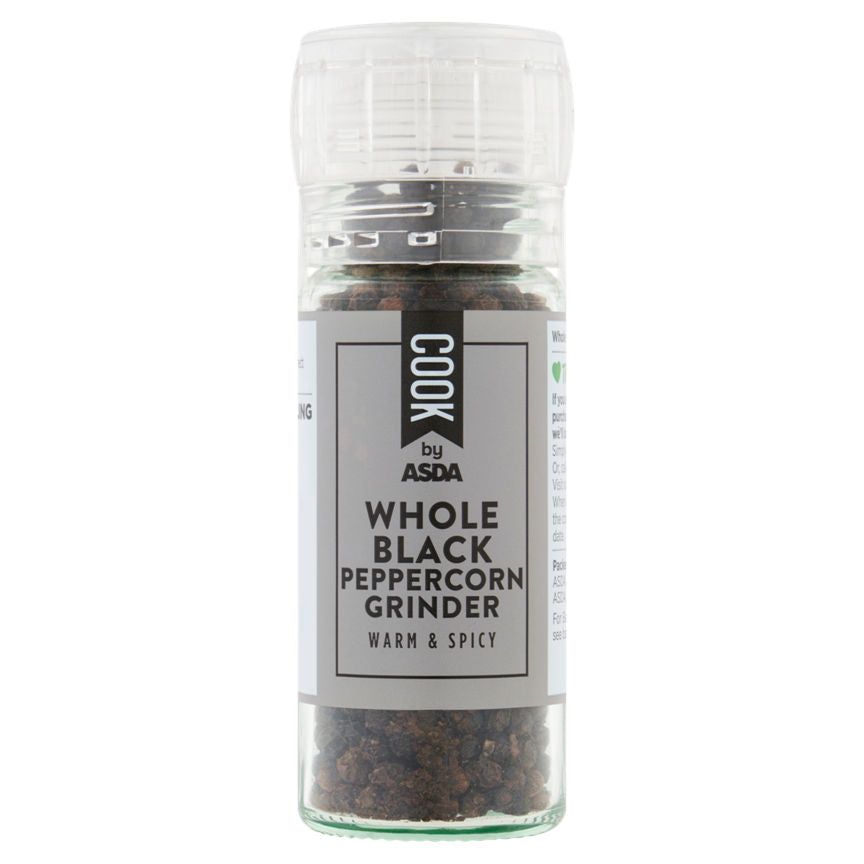 COOK by ASDA Whole Black Peppercorn Grinder