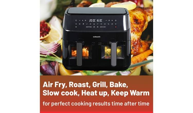 Cookworks 9L Dual Air Fryer - Black