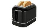 Cookworks Texture Tilly 2 Slice Toaster - Black