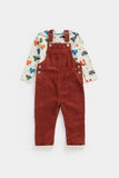 Cord Dungarees and T-Shirt Set