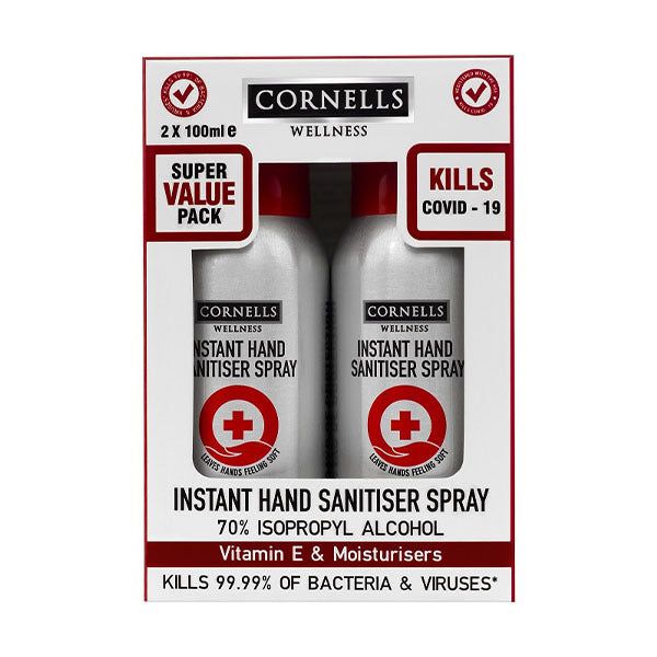 Cornells Wellness Original Hand Sanitiser Spray Duo