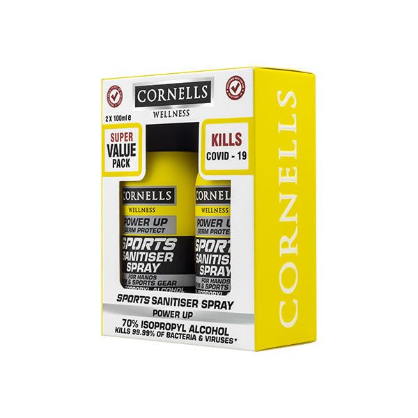 Cornells Wellness Power Up Sports Sanitiser Spray Duo