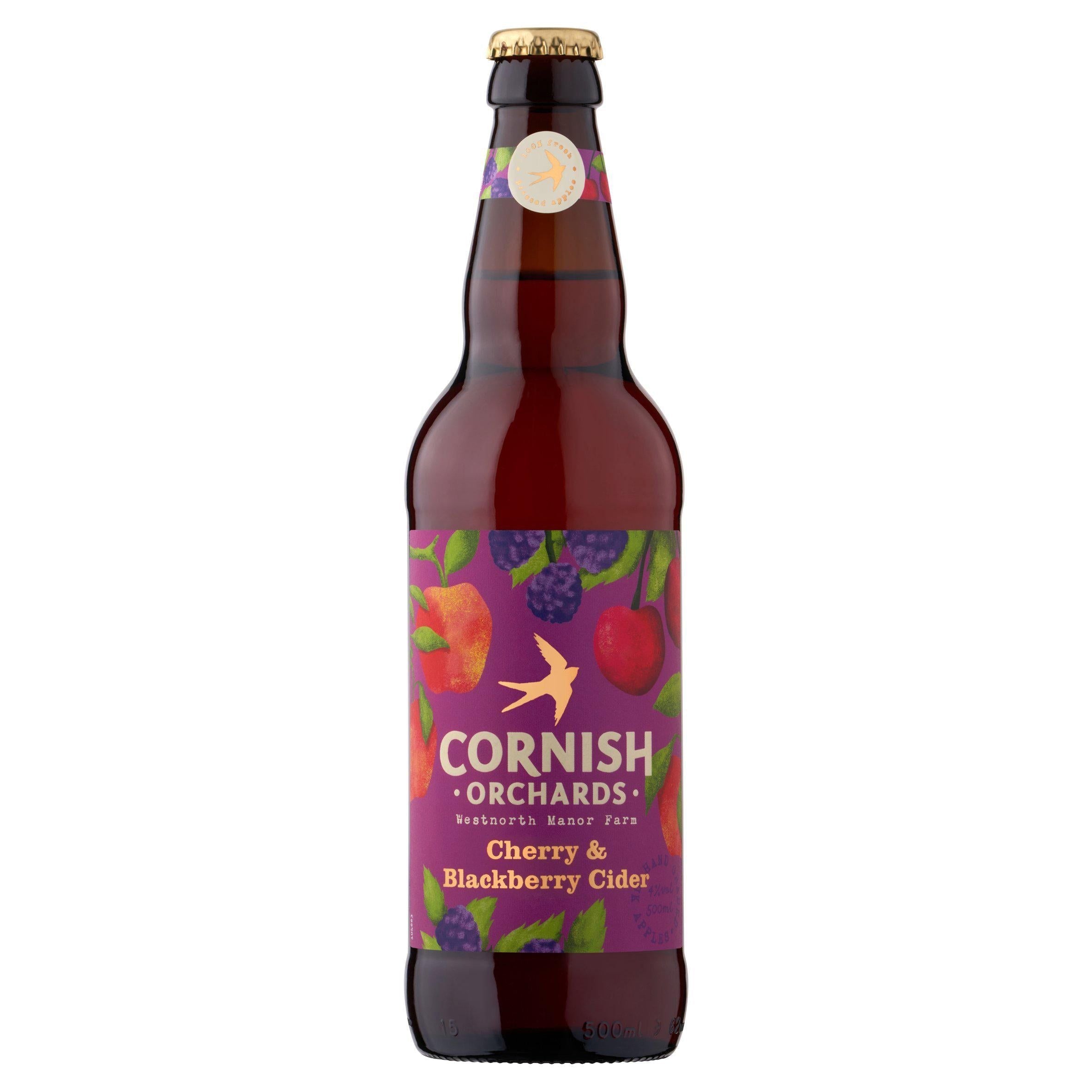 Cornish Orchards 4.0% Cherry &amp;amp; Blackberry Cider 500ml