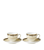 Cornucopia Teacups and Saucers (Set of 2)