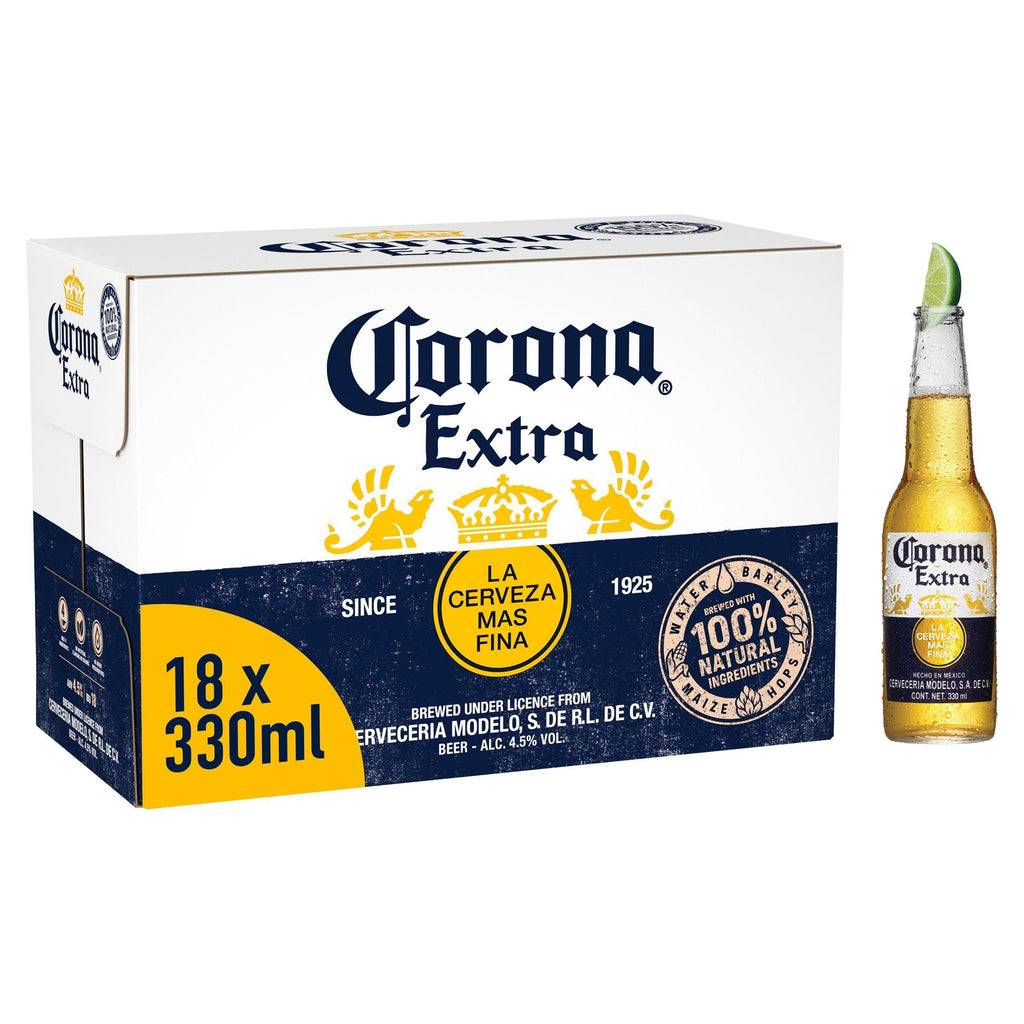 Corona Extra Premium Lager Beer bottles 18x330ml