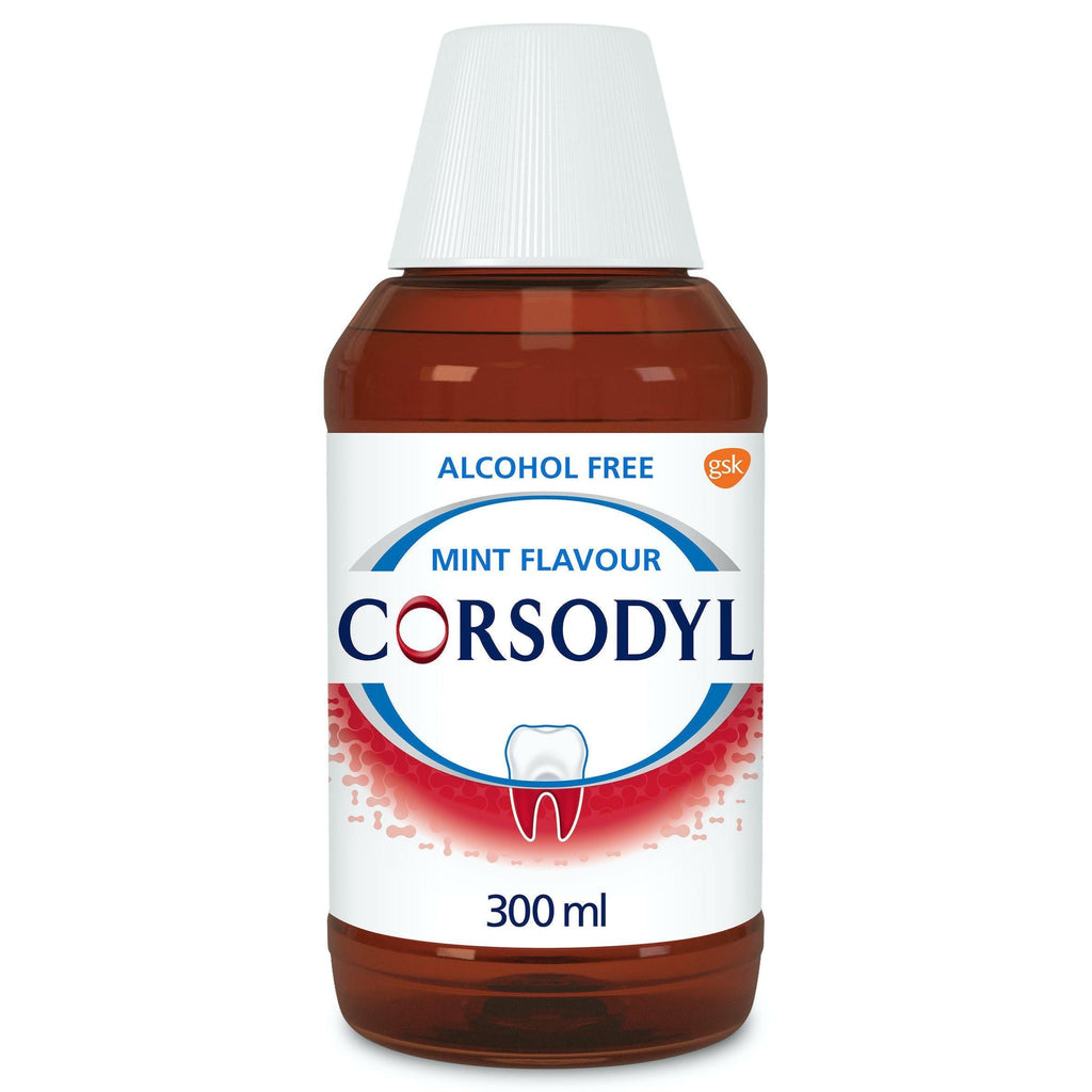 Corsodyl 0.2% Alcohol Free Mint Gum Problem Treatment Mouthwash 300 ml