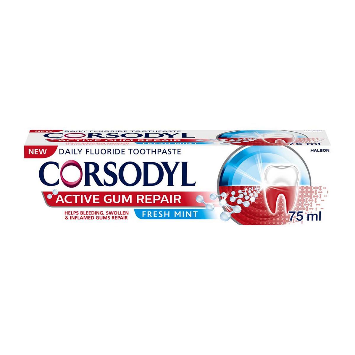 Corsodyl Active Gum Repair, Toothpaste for Bleeding Gums, 75 ml