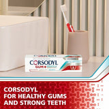 Corsodyl Gum+ Breath &amp;amp; Sensitivity Toothpaste Whitening   75ml