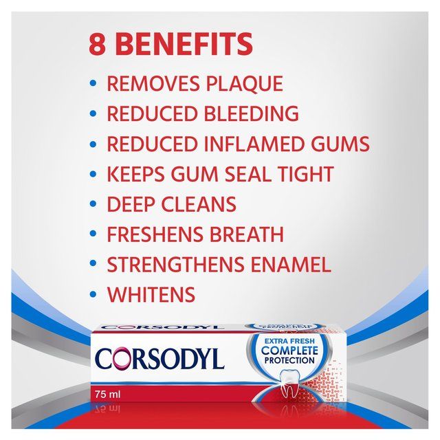 Corsodyl Gum Toothpaste Complete Protection Extra Fresh   75ml