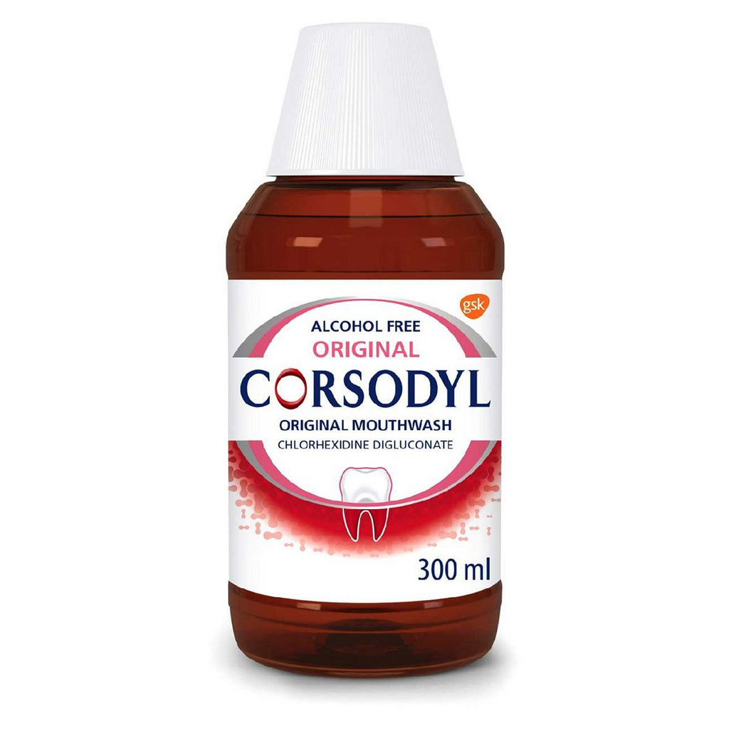 Corsodyl Medicated, Antibacterial Mouthwash, Original, Alcohol Free 300ml