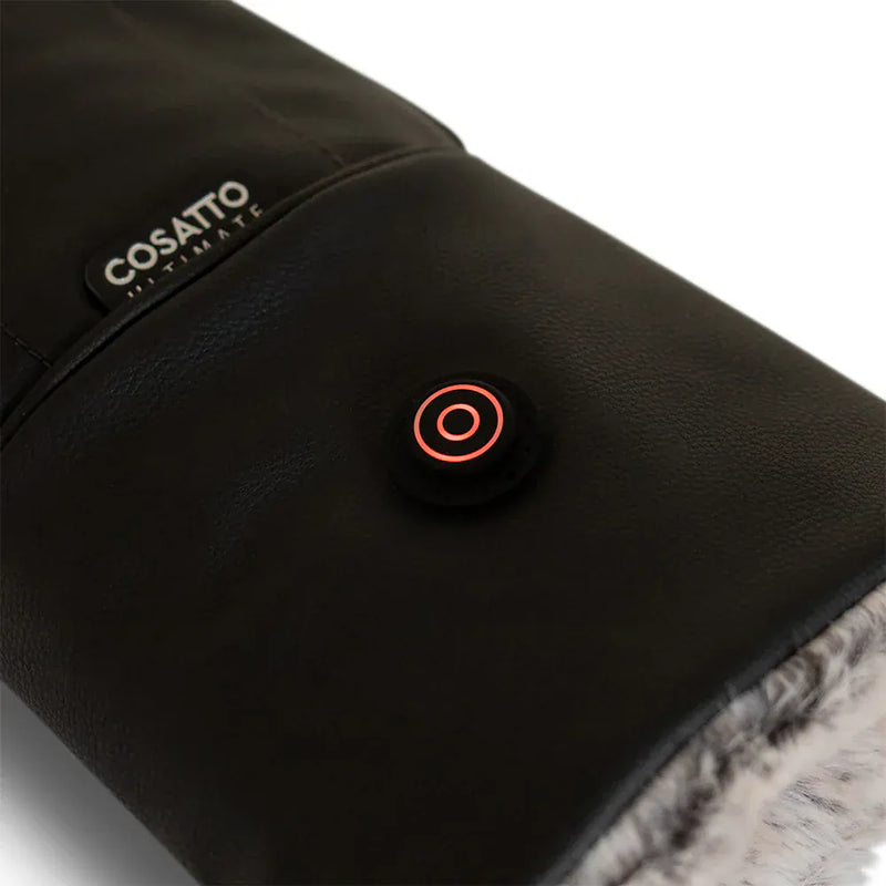 Cosatto Ultimate Heated Snuggle Mitts black, imported from the UK