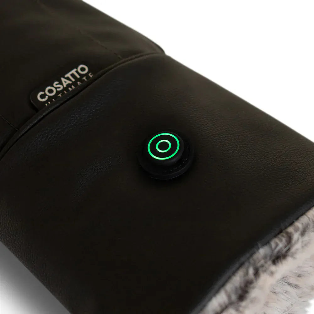 Cosatto Ultimate Heated Snuggle Mitts black, imported from the UK