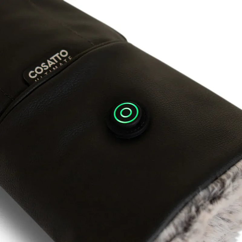 Cosatto Ultimate Heated Snuggle Mitts black, imported from the UK