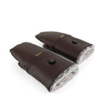 Cosatto heated pram snuggle mitts in brown, UK version