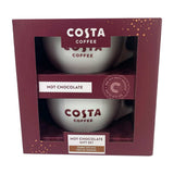 Costa Coffee Ceramic Cups With Costa Hot Chocolate Drink Mix