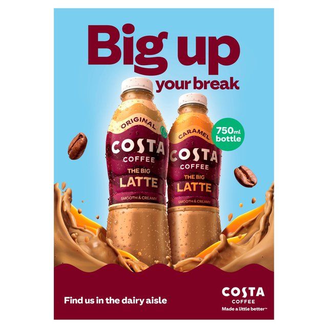 Costa Coffee Latte Iced Coffee   750ml