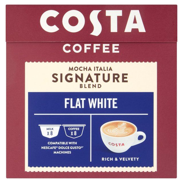 Costa Coffee Nescafe Dolce Gusto Compatible Flat White   10 per pack