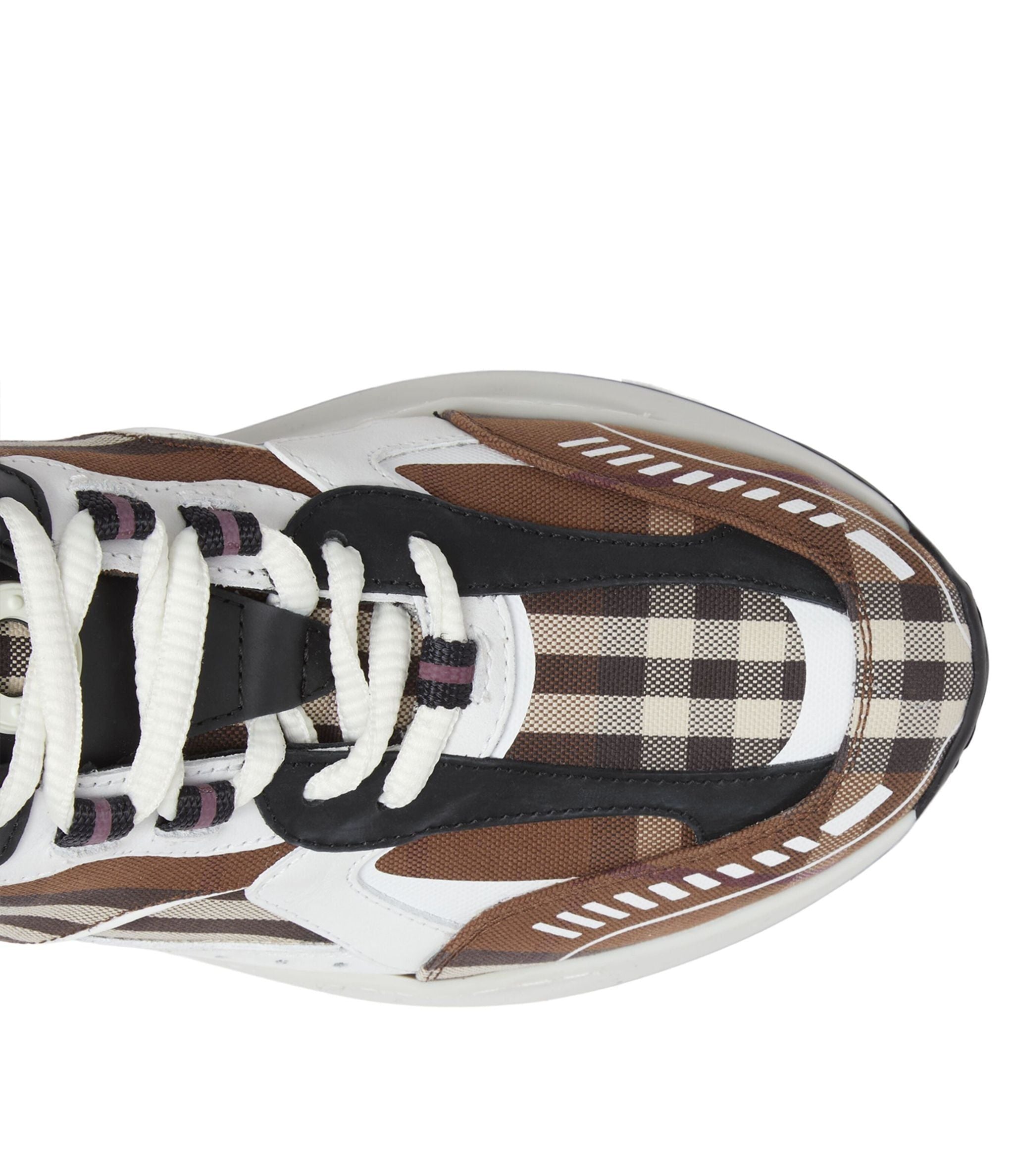 Cotton and Leather Vintage Check Sneakers